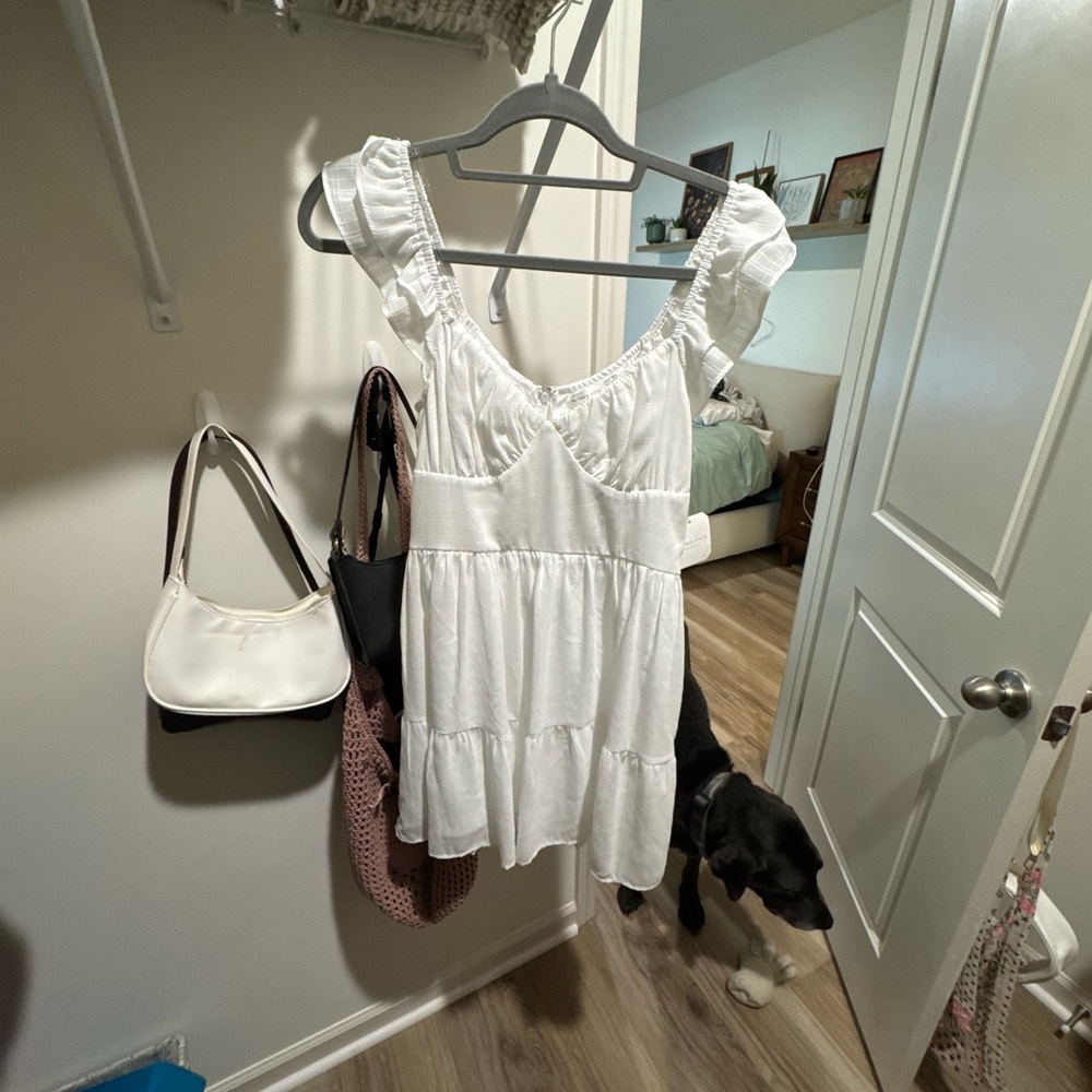 Altar'd State White Ruffled Dress